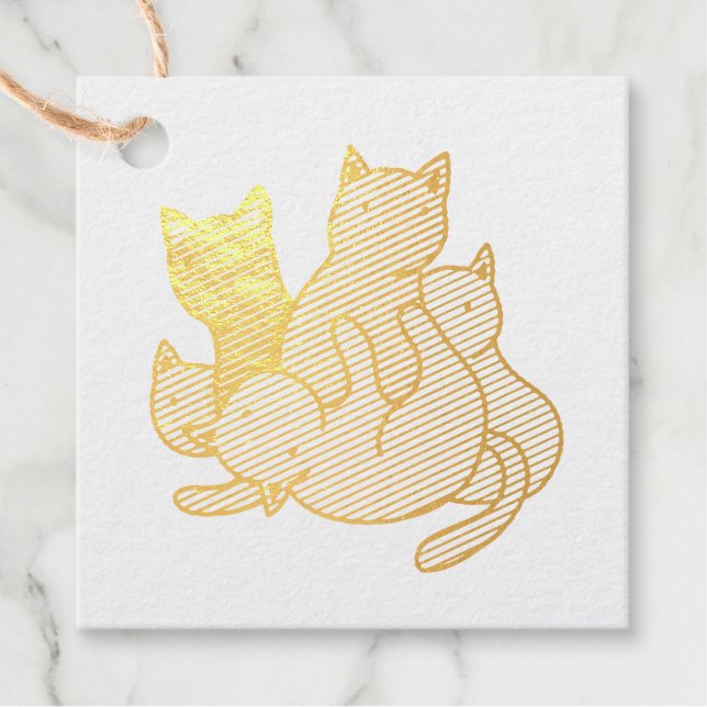 Etiquetas Para Recuerdos Gatitos de oliva (Anverso)