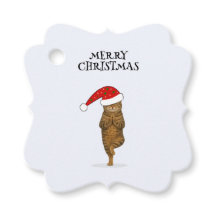 gato de yoga de Navidad tu texto