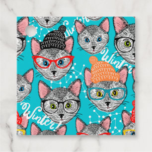 Etiquetas Para Recuerdos Gato en el gorra