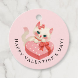 Etiquetas Para Recuerdos Gato Negro Vintage Día de San Valentín