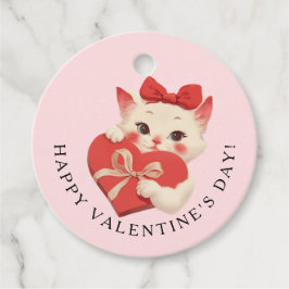Etiquetas Para Recuerdos Gato Negro Vintage Gato Día de San Valentín