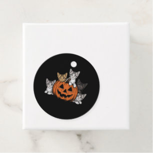Etiquetas Para Recuerdos Gato Vintage 90s Halloween Retro Espeluznante Temp