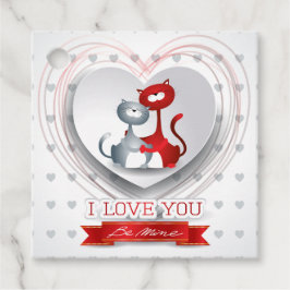 Etiquetas Para Recuerdos Gatos enamorados del corazón