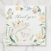 Género del oso verde Baby Shower amarillo neutro