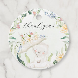 Etiquetas Para Recuerdos Género del oso verde Baby Shower amarillo neutro F