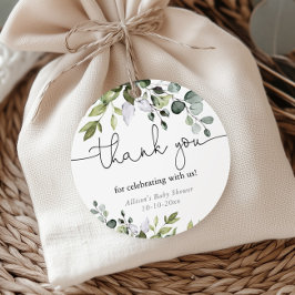 Etiquetas Para Recuerdos Género Ducha de bebé de vegetación suave y neutra