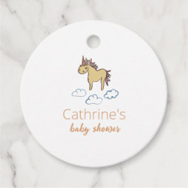 Etiquetas Para Recuerdos Género neutro de Baby Shower de Unicorn