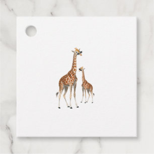 Etiquetas Para Recuerdos Giraffe con gafas de sol Safari animal Giraf
