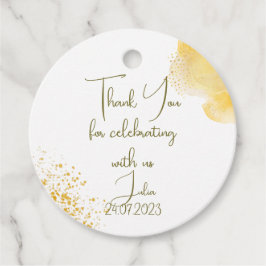 Etiquetas Para Recuerdos Girasol acuarela primer cumpleaños gracias