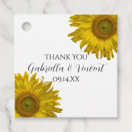 Etiquetas Para Recuerdos Girasol amarillo