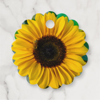 Etiquetas Para Recuerdos Girasol sublime con abeja melífera