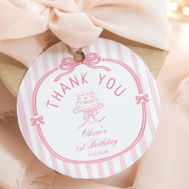 Etiquetas Para Recuerdos Girls Just Wanna be One Pink Bow Thank You