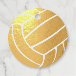 Etiquetas Para Recuerdos girly volleyball thank you gold
