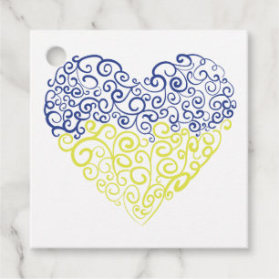 Etiquetas Para Recuerdos Giro espiral mehandi corazón Colores de la bandera