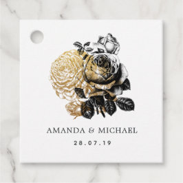 Etiquetas Para Recuerdos Glamor negro y dorado