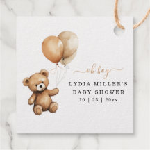 Globos de osito de peluche baby shower Neutralidad