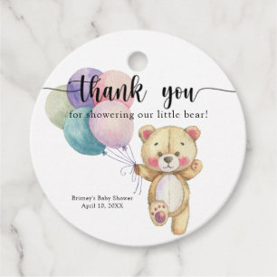 Etiquetas Para Recuerdos Globos de oso de peluche - gracias