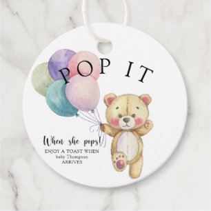 Etiquetas Para Recuerdos Globos de oso de peluche - ¡Pop!