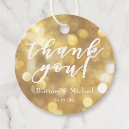 Etiquetas Para Recuerdos Globos dorados glamurosos | Gracias