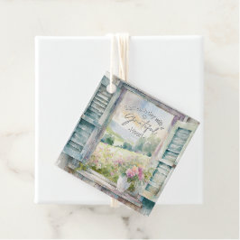 Etiquetas Para Recuerdos Glorioso acuarela floral ventana