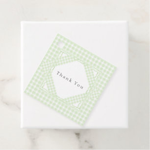 Etiquetas Para Recuerdos Glorioso Green Gingham