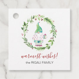 Etiquetas Para Recuerdos Gnome de Navidades de acuarela