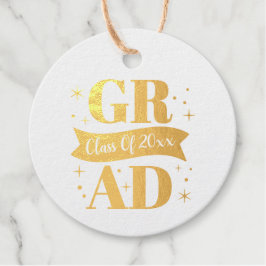 Etiquetas Para Recuerdos Gold & White Graduation Party