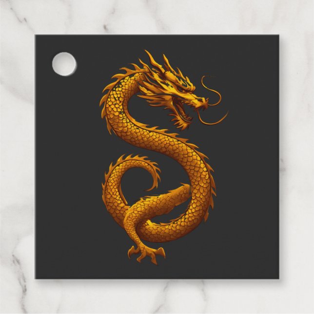 Etiquetas Para Recuerdos Golden Dragon (Anverso)