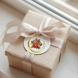 Etiquetas Para Recuerdos Golden Merry Christmas Personalized Favor Tags