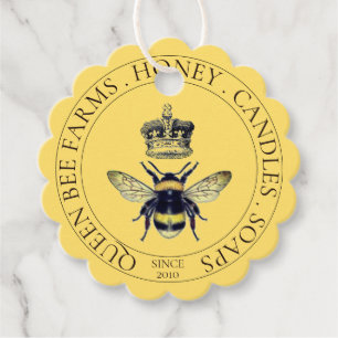 Etiquetas Para Recuerdos Golden Queen Bee Honey Products