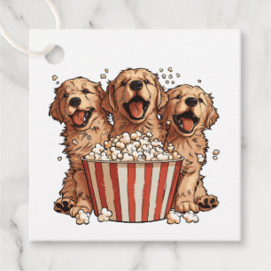 Etiquetas Para Recuerdos Golden Retriever Dogs Movie Popcorn Bucket