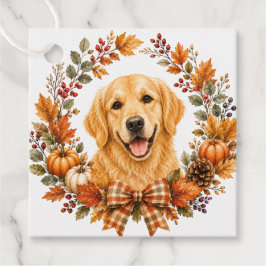 Etiquetas Para Recuerdos Golden Retriever Otoño