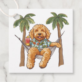 Etiquetas Para Recuerdos Goldendoodle Dog In Hawaiian Top