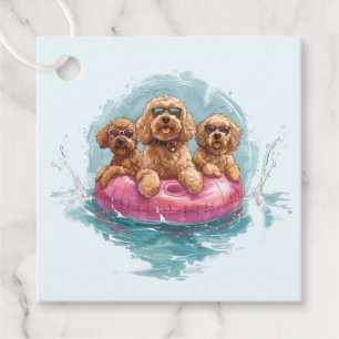 Etiquetas Para Recuerdos Goldendoodle Dogs Verano Pineapple Float