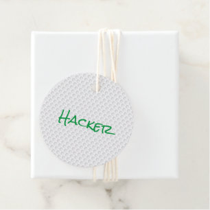 Etiquetas Para Recuerdos Golf Ball Dimples HACKER Golfing Funny Gift