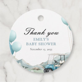 Etiquetas Para Recuerdos Golf Let's Par-tee Blue Baby Shower