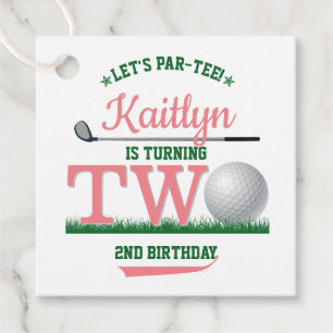 Etiquetas Para Recuerdos Golf PAR-TEE 2º cumpleaños