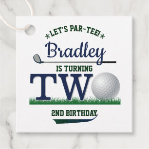 Etiquetas Para Recuerdos Golf PAR-TEE 2º cumpleaños