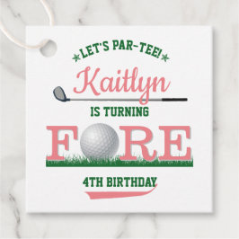 Etiquetas Para Recuerdos Golf PAR-TEE 4º cumpleaños