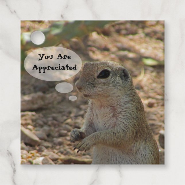 Etiquetas Para Recuerdos Gracias A La Ardilla De La Tierra. (Anverso)