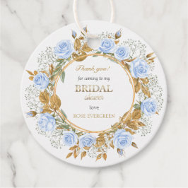 Etiquetas Para Recuerdos Gracias a los Rosas azul turbio y elegante Respira