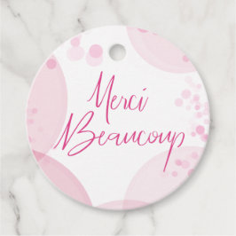 Etiquetas Para Recuerdos Gracias a MGracias Beaucoup Bokep Rosado y Blanco