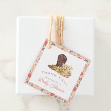 Gracias a todos Cowboy Boot y Bouquet Baby Shower