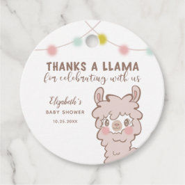 Etiquetas Para Recuerdos Gracias a una Llama Cute Baby Shower
