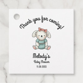 Etiquetas Para Recuerdos Gracias Baby Girl Teddy