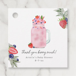 Etiquetas Para Recuerdos Gracias Berry Mucha Fruit Smoothie Baby Shower