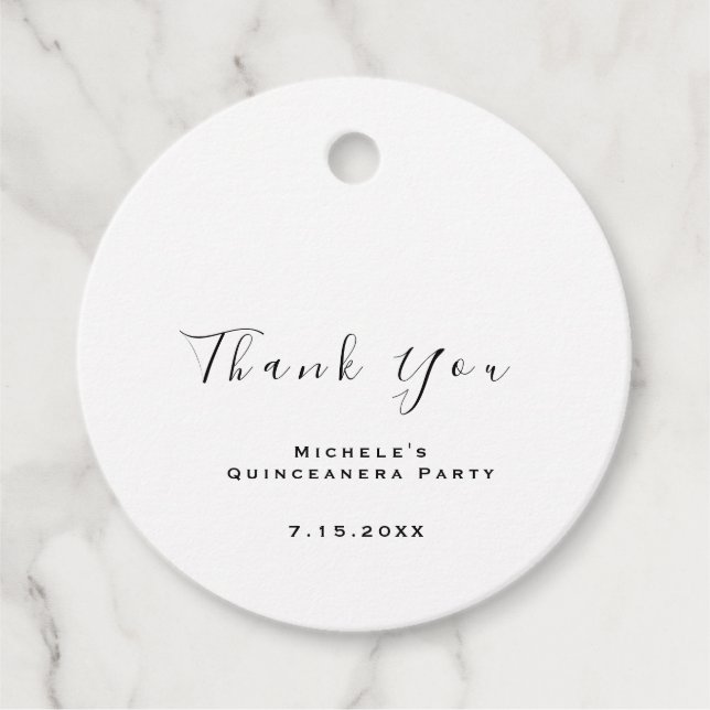 Etiquetas Para Recuerdos Gracias Boda Despedida de Soltera Dulces 16 Blanco (Anverso)
