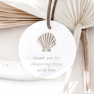 Etiquetas Para Recuerdos Gracias Boho Beach Shell Baby Shower