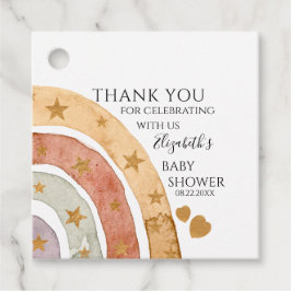 Etiquetas Para Recuerdos Gracias Boho Rainbow Baby Shower