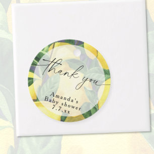 Etiquetas Para Recuerdos Gracias - Citrus Lemon - Ducha para bebé